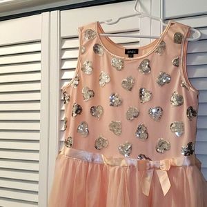 Girls Sequins Heart Dress